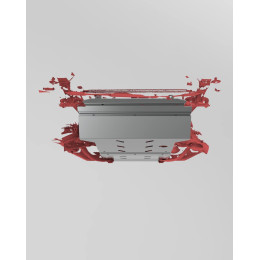 Мощная 4-х секционная защита низа Toyota Land Cruiser Prado 120 / 4Runner 215 / Lexus gx 470 