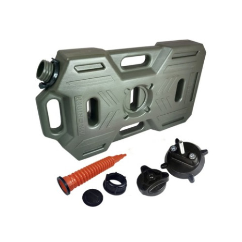 Канистра ART-RIDER 10 л. (Хаки) Набор с носиком и креплением