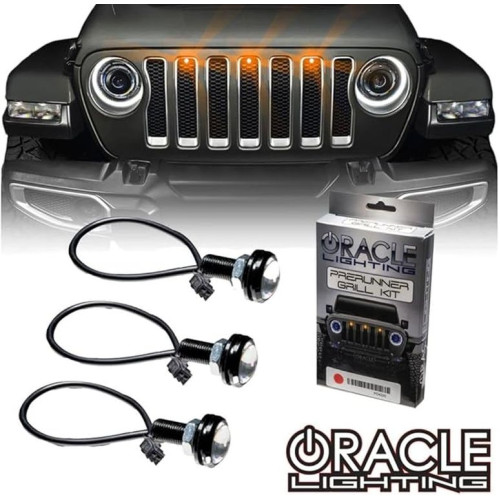 Габаритные огни Oracle Lighting в решетку радиатора Wrangler JL (оранжевый)