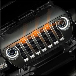 Габаритные огни Oracle Lighting в решетку радиатора Wrangler JL (оранжевый)