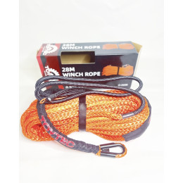 Усиленный заплетенный трос для лебедки синтетический диаметр 12 мм длина 28 метров