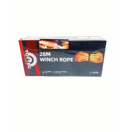 Усиленный заплетенный трос для лебедки синтетический диаметр 12 мм длина 28 метров