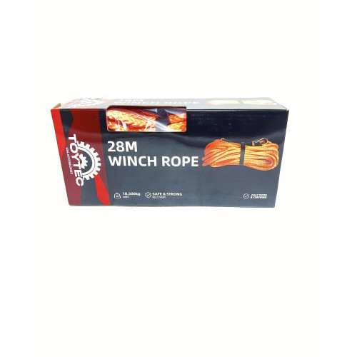 Усиленный заплетенный трос для лебедки синтетический диаметр 12 мм длина 28 метров