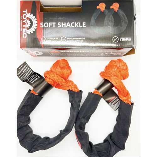 Софт шакл TOYTEC (2 шт) максимальная разрывная нагрузка 24000 кг, D12мм  в защитном рукаве