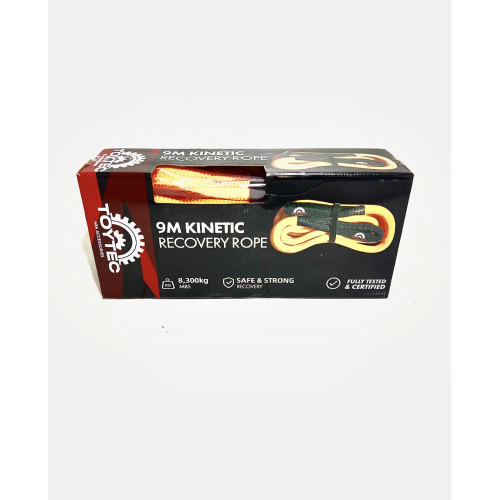 Кинетический трос TOYTEC (динамическая стропа, кинетическая веревка) 9 метров 19мм (3/4 дюйм) рабочая нагрузка 8300 растяжение 30%