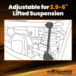 Передний удлиненный  размыкаемый стабилизатор поперечной устойчивости  Jeep Wrangler JK 2007-2017