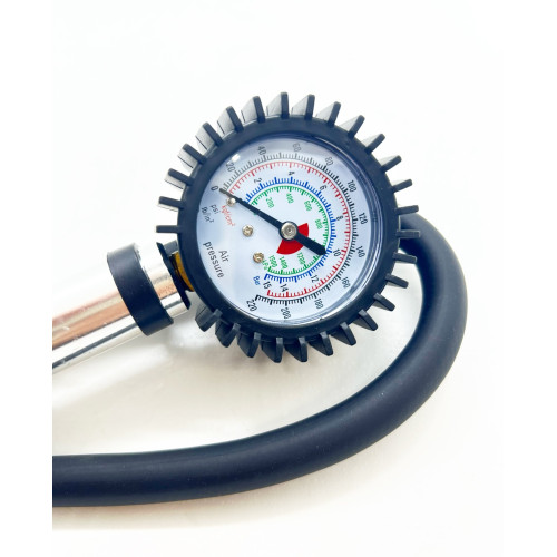 Пистолет для подкачки колес стрелочный с плоским курком и с кнопкой стравливания, ЕВРО разъем под шланг