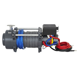 Лебёдка электрическая (индустр.) 12V Runva 15000 lbs 6800 кг синтетический трос