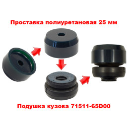 Лифт кузова Suzuki Jimny 25 мм лайт 1998-2019 г.в.