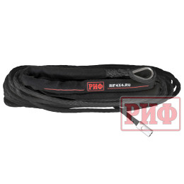 Трос для лебёдки синтетический РИФ 6 мм/15 м, черный