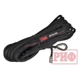 Трос для лебёдки синтетический РИФ 6 мм/15 м, черный