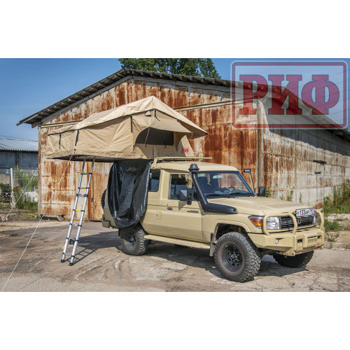 Палатка на крышу автомобиля РИФ Soft RT02-120, тент песочный