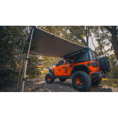 Маркиза автомобильная РИФ 2,5х2,5 м полуавтомат (винил) темно-серая