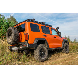 Бампер РИФ силовой задний TANK 300 с квадратом под фаркоп, калиткой и фонарями