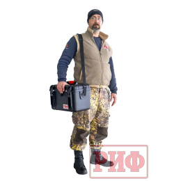 Лебёдка переносная РИФ 3500ASR c малой площадкой и проводами, синтетический трос (в защитном кейсе)