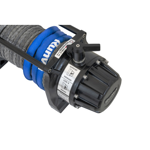 Лебёдка автомобильная электрическая 12V Runva 13500 lbs 6136 кг влагозащищенная, синтетический трос