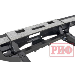 Бампер РИФ силовой задний ГАЗ Соболь с площ. под лебёдку, квадратом под фаркоп и фонарями стандарт