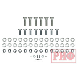 Бампер РИФ силовой задний ГАЗ Соболь с площ. под лебёдку, квадратом под фаркоп и фонарями стандарт
