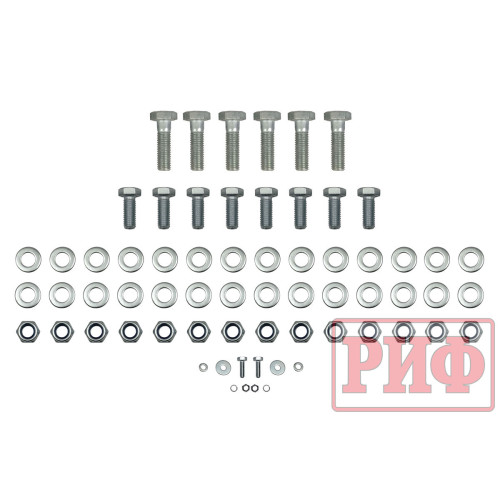 Бампер РИФ силовой задний ГАЗ Соболь с площ. под лебёдку, квадратом под фаркоп и фонарями стандарт