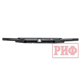 Бампер передний силовой/защита штатного бампера РИФ УАЗ Патриот 2015+ с квадратом под фаркоп и защитой рулевых тяг стандарт