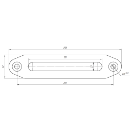 Клюз для лебедки алюминий под синтетический трос