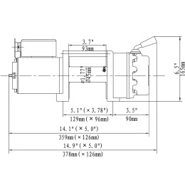 Лебёдка электрическая 12V Runva 4500 lbs 2040 кг