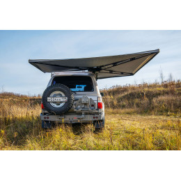 Маркиза автомобильная РИФ веерная, безопорная 2,3х2 м (правая)