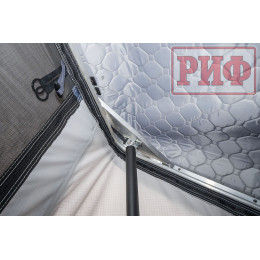 Палатка на крышу автомобиля РИФ Hard RT05-125, корпус белый, тент светло-серый, 210х125х150