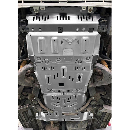 Защита Falcon радиатора, картера, РК, КПП для Toyota Land Cruiser Prado 150TX, бенз., алюминий, 8 мм