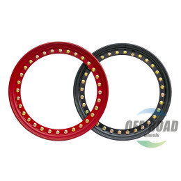 Диск усиленный стальной черный 6x139,7 8xR16 d110 ET-19 с двойным бедлоком (красный)