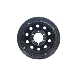 Диск усиленный стальной черный 6x139,7 8xR16 d110 ET-19 с двойным бедлоком (красный)