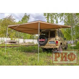 Маркиза автомобильная РИФ комбинированная (прямоугольная с веерной частью) 2,5 х2.5м (левая)