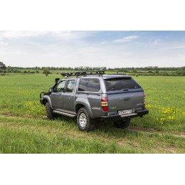 Бампер РИФ силовой задний Mazda B2500/BT50, Ford Ranger T5 2006-2010 с квадратом под фаркоп 