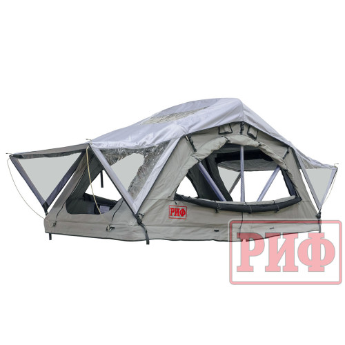 Палатка на крышу автомобиля РИФ Soft RT01-120, тент серый, 400 г, 120х120х30 см