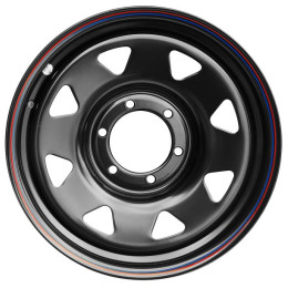 Диск усиленный Тойота Ниссан стальной черный 6x139,7 7xR17 d110 ET+30 (треугольник мелкий)