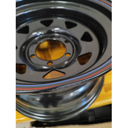 Диск усиленный стальной черный 6x139,7 8xR16 d110 ET-19 (треугольник мелкий) (уценка)