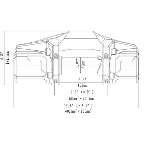 Лебёдка автомобильная электрическая 12V Runva 6000 lbs 2722 кг (синтетический трос)