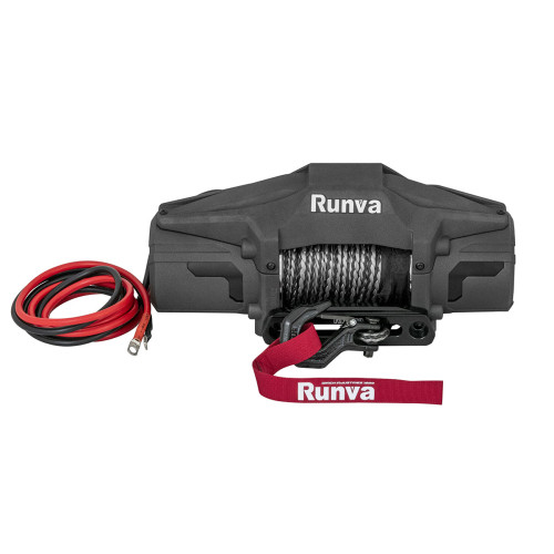 Лебёдка автомобильная электрическая 12V Runva 6000 lbs 2722 кг (синтетический трос)
