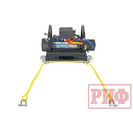 Лебёдка переносная РИФ 8000SR c площадкой на тросах и проводами (синтетический трос)