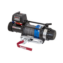 Лебёдка автомобильная электрическая 12V Runva 12500 lbs 5670 кг влагозащищенная, синтетический трос