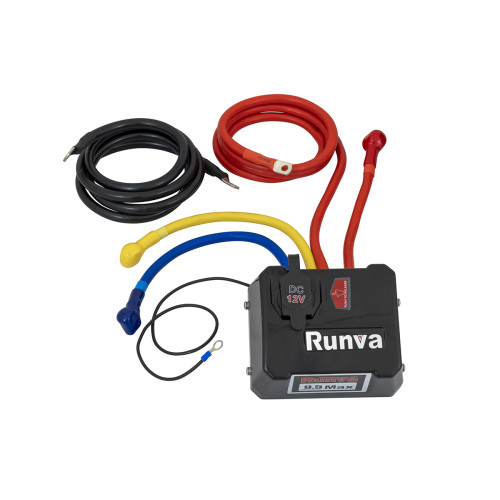 Лебёдка автомобильная электрическая 12V Runva 12500 lbs 5670 кг влагозащищенная, синтетический трос