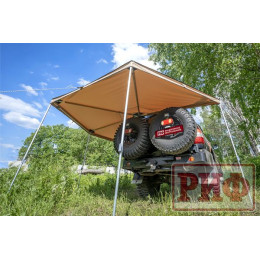 Маркиза автомобильная РИФ комбинированная (прямоугольная с веерной частью) 2,0х2,0 м (левая)