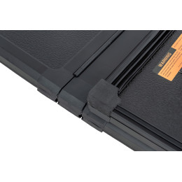 Крышка кузова РИФ для Great Wall Poer KingKong, трёхсекционная, 1890x1610/1570 мм, алюминиевая, черная