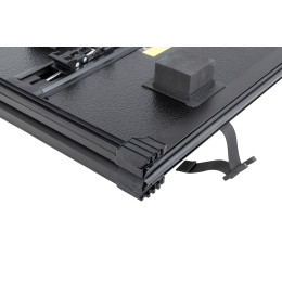 Крышка кузова РИФ для Great Wall Poer KingKong, трёхсекционная, 1890x1610/1570 мм, алюминиевая, черная