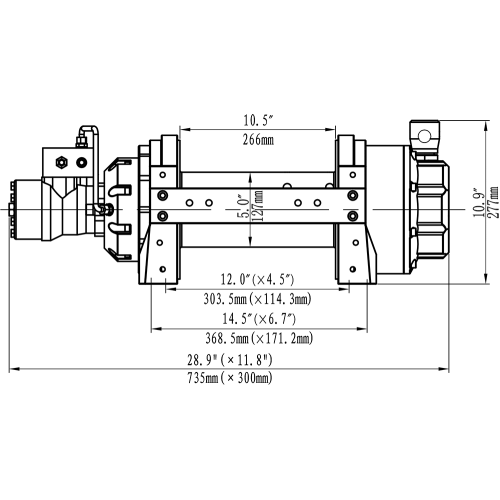 Лебёдка гидравлическая Runva 15000 lbs 6800 кг