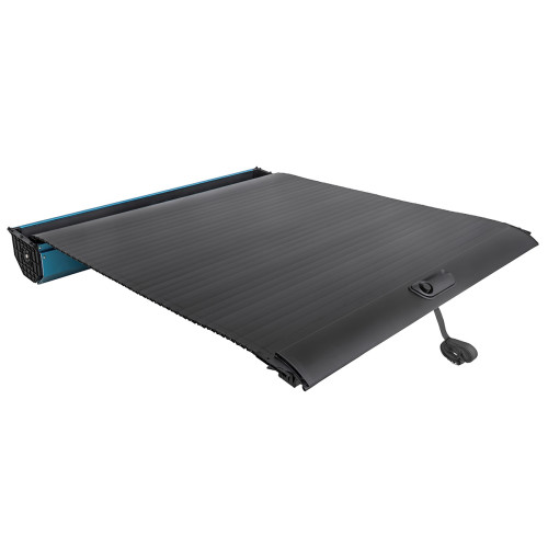 Крышка кузова РИФ для Toyota Hilux 2015+, роллета раздвижная, алюминиевая, черная