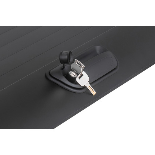 Крышка кузова РИФ для Toyota Hilux 2015+, роллета раздвижная, алюминиевая, черная