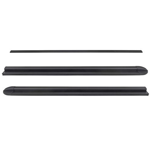 Крышка кузова РИФ для Toyota Hilux 2015+, роллета раздвижная, алюминиевая, черная