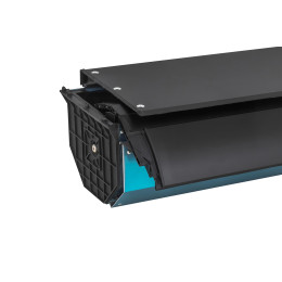 Крышка кузова РИФ для Toyota Hilux 2015+, роллета раздвижная, алюминиевая, черная