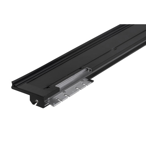 Крышка кузова РИФ для Toyota Hilux 2015+, роллета раздвижная, алюминиевая, черная